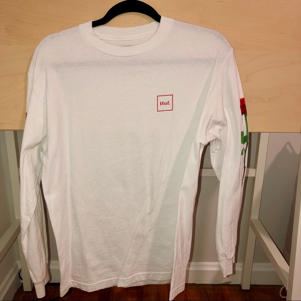 HUF White Rose Long-sleeve Tee
